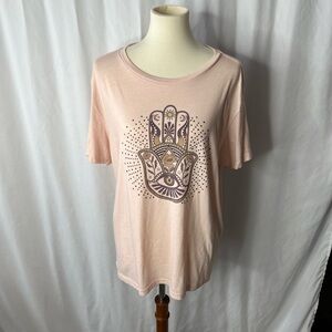⸻

Lucky Brand Hamsa Hand Graphic Tee – Size Large